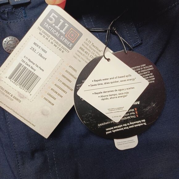 5.11 Tactical Ripstop TDU Navy Blue Cargo Pants Men's Size 2XL/Short (43-47) - Picture 7 of 12